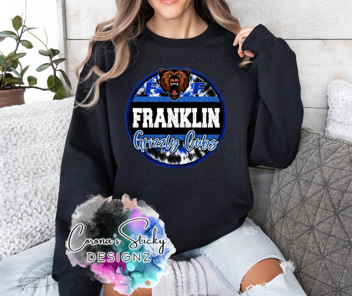 Franklin Grizzly Cubs bear tie dye