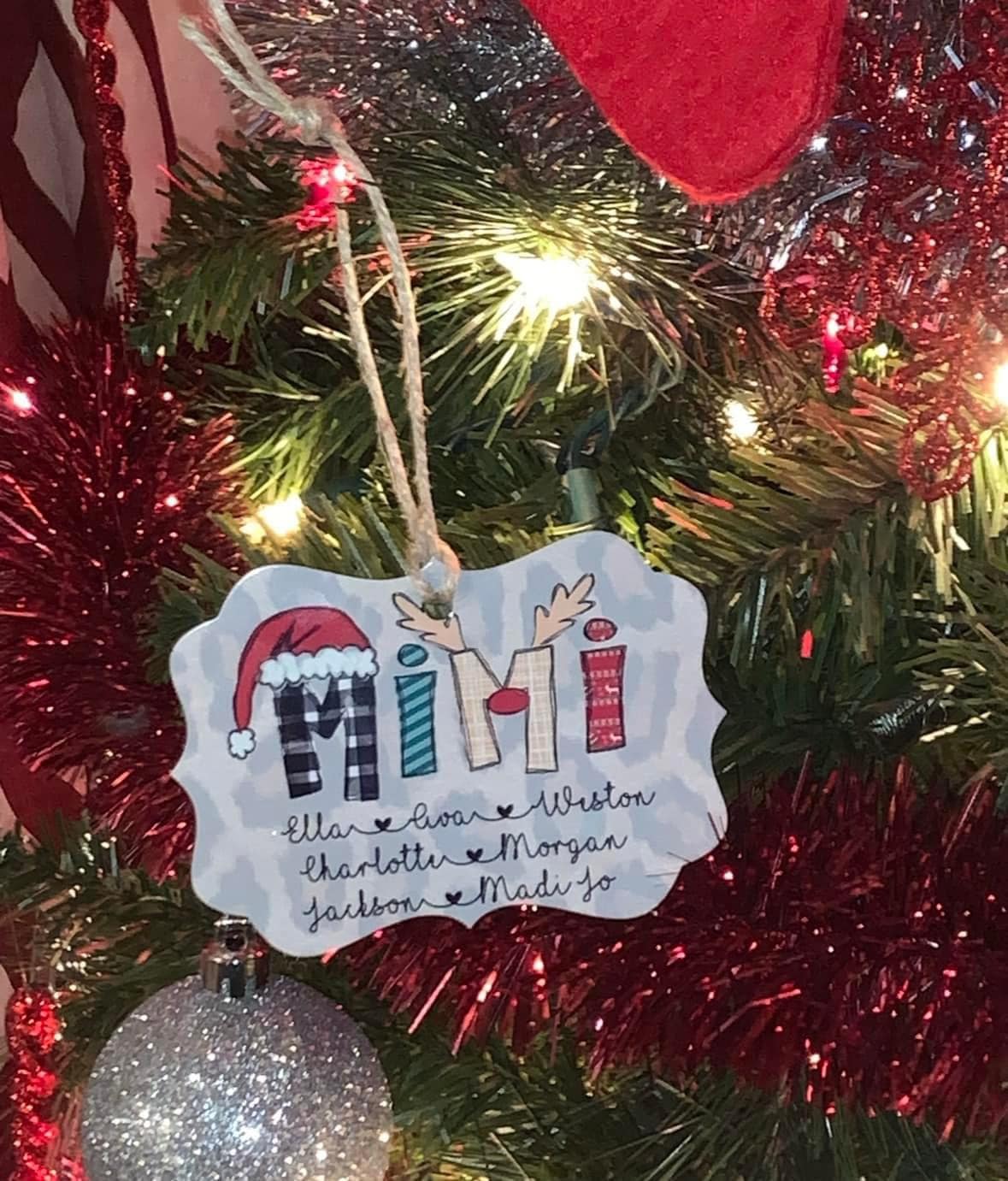 Custom Patchwork Christmas Name Ornament — Personalized Just for Your Family