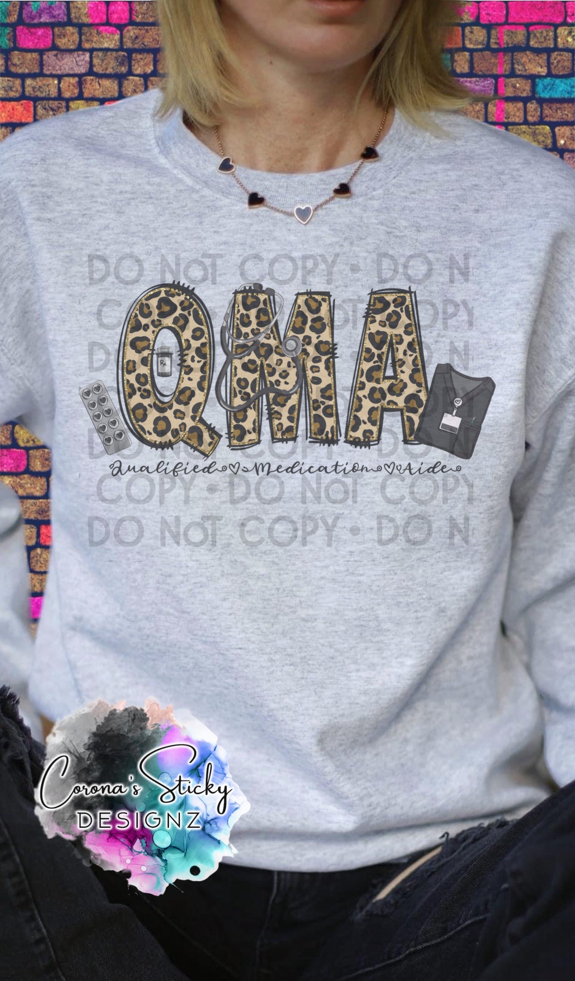 QMA qualified medication aide leopard shirt sweatshirt hoodie