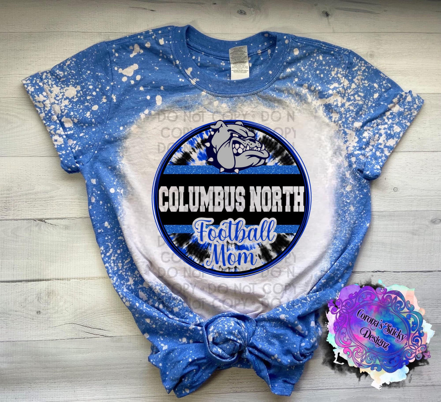 Columbus North football mom tie dye
