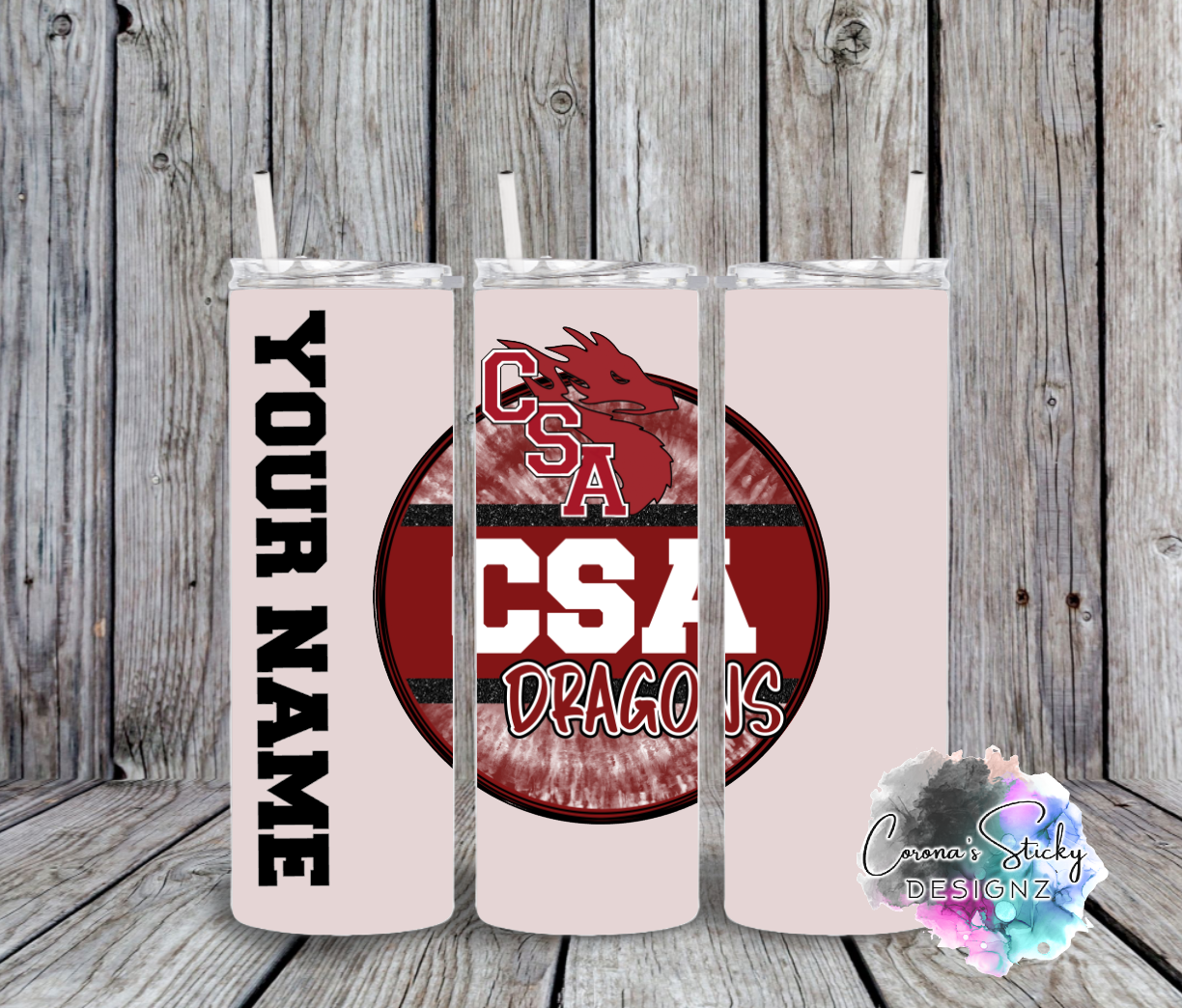CSA New Tech Dragons customized tumbler