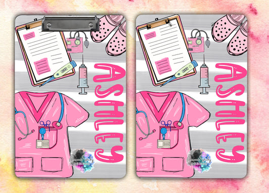 Customized RN nursing clipboard personalized CNA LPN MA CCMA scrubs nursing school nursing student gift