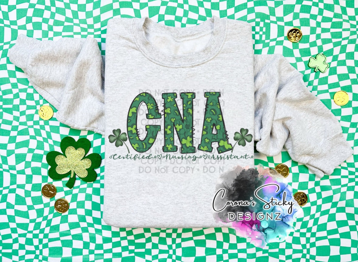 CNA certified nursing assistant St.Patrick’s Day St.Patty’s lucky shamrock tshirt sweatshirt hoodie