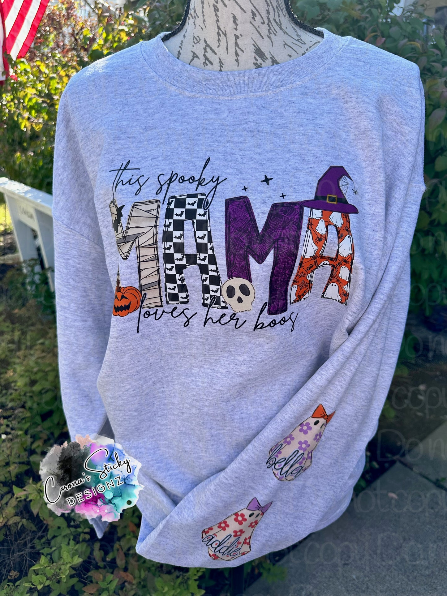 This spooky mama nana auntie titi mimi loves her boos Halloween sweatshirt hoodie customized
