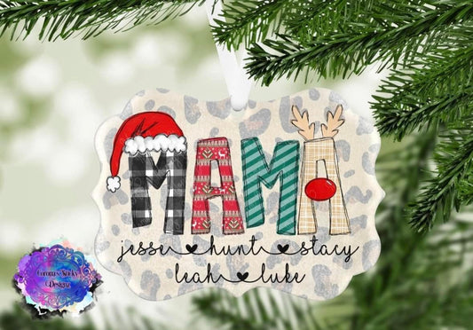 Custom Patchwork Christmas Name Ornament — Personalized Just for Your Family