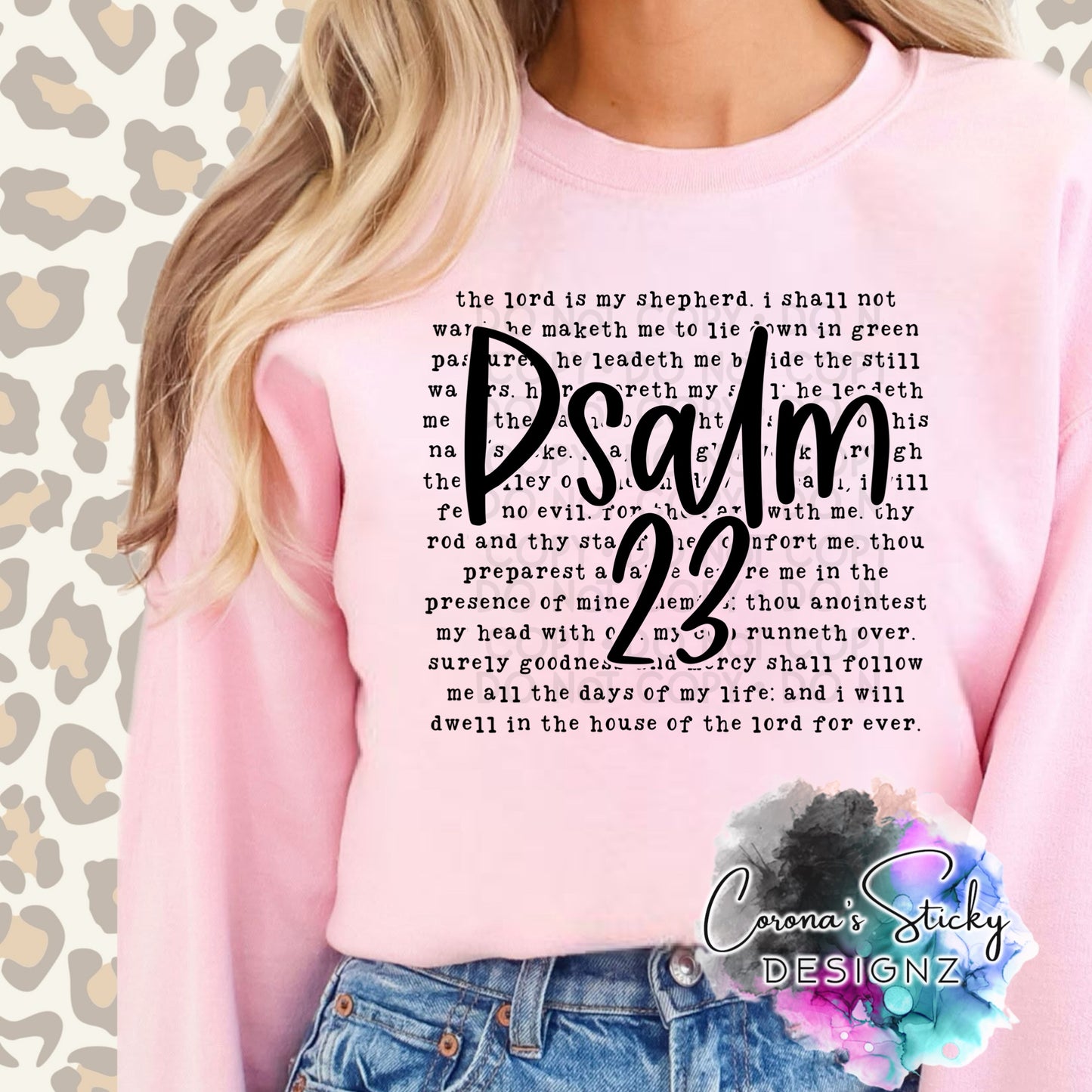 Psalm 23 doodle tshirt hoodie sweatshirt
