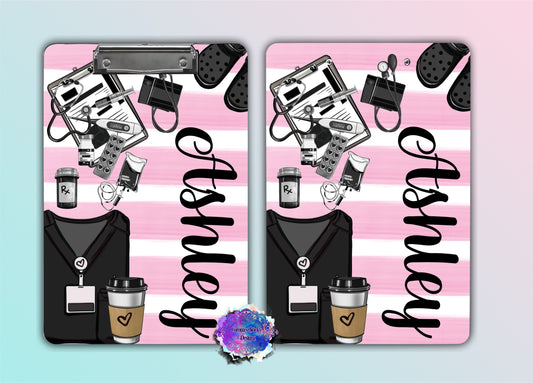 Customized RN nursing clipboard personalized CNA LPN MA CCMA scrubs nursing school nursing student gift