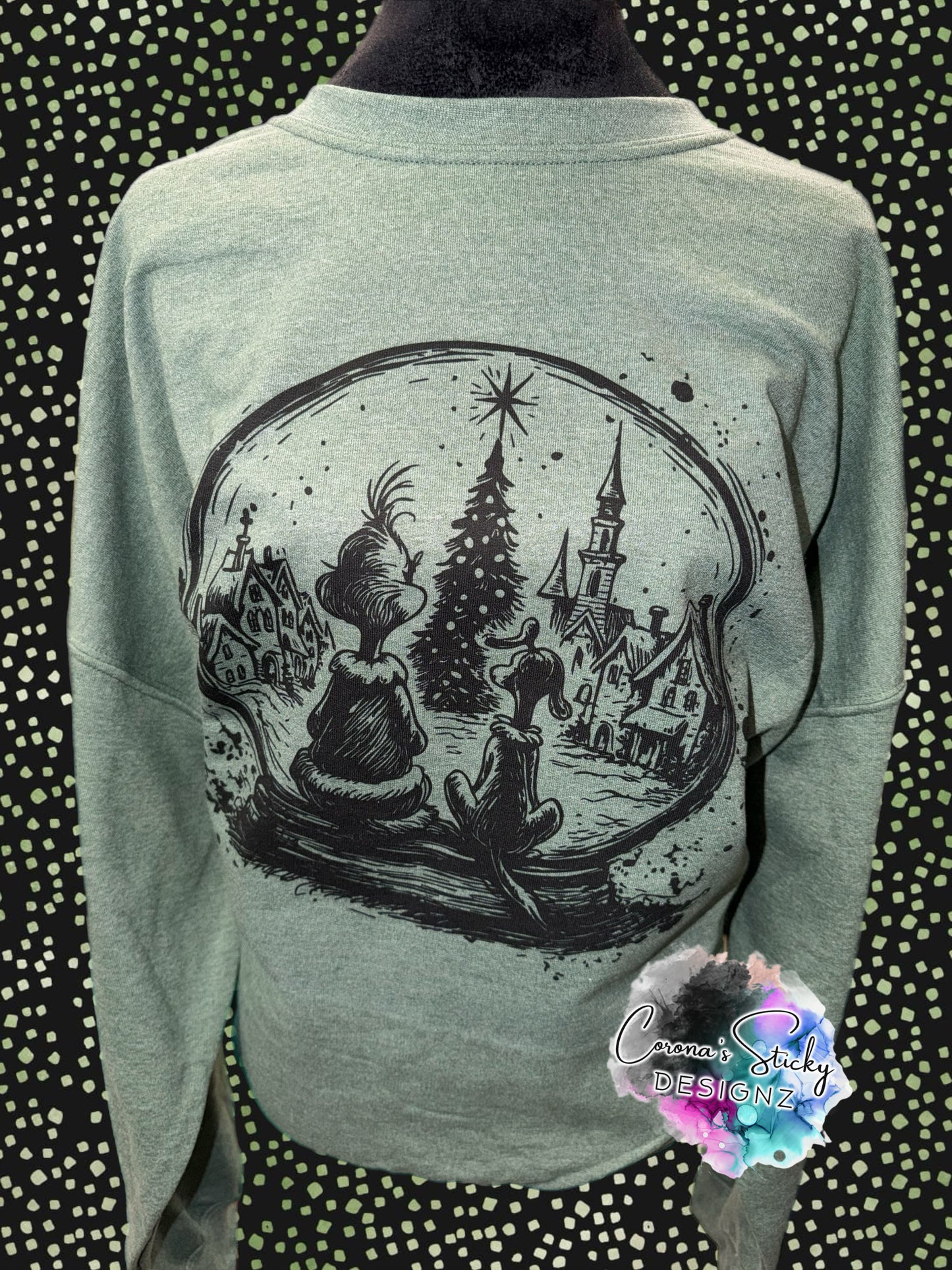 Green guy snow globe