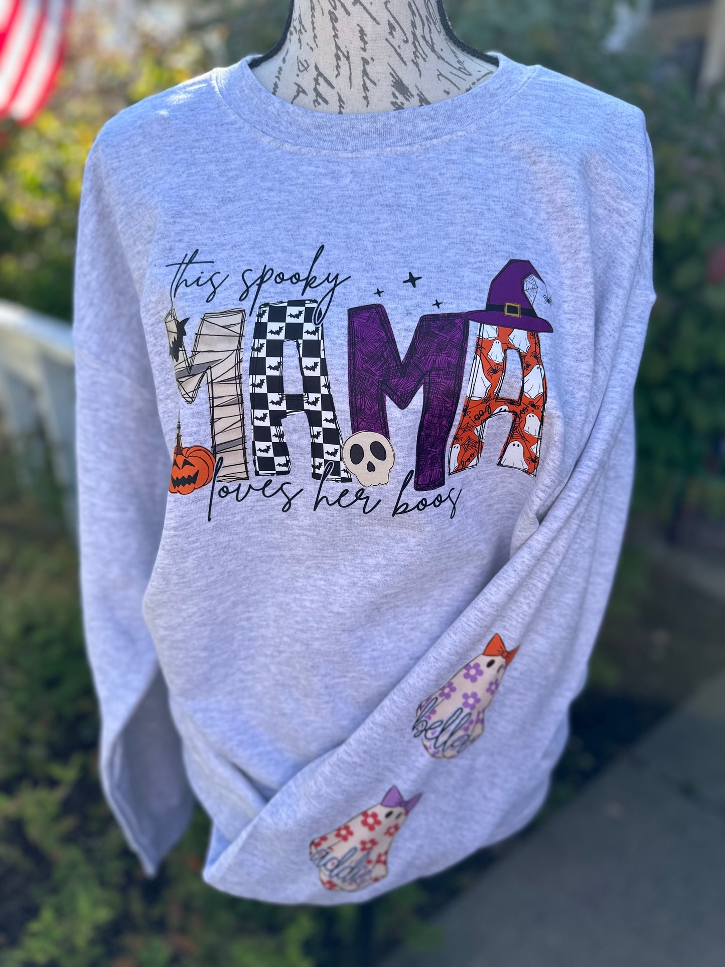 This spooky mama nana auntie titi mimi loves her boos Halloween sweatshirt hoodie customized