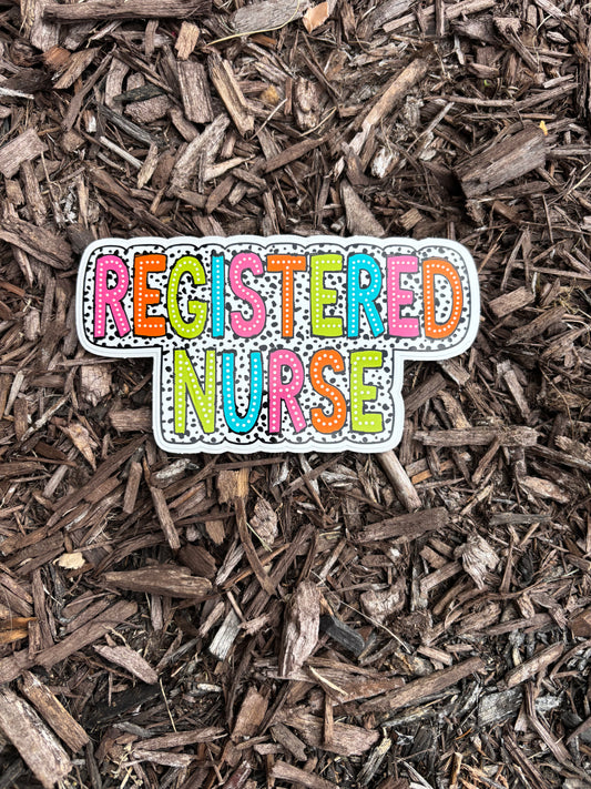 6" Registered Nurse decal car laptop UV proof