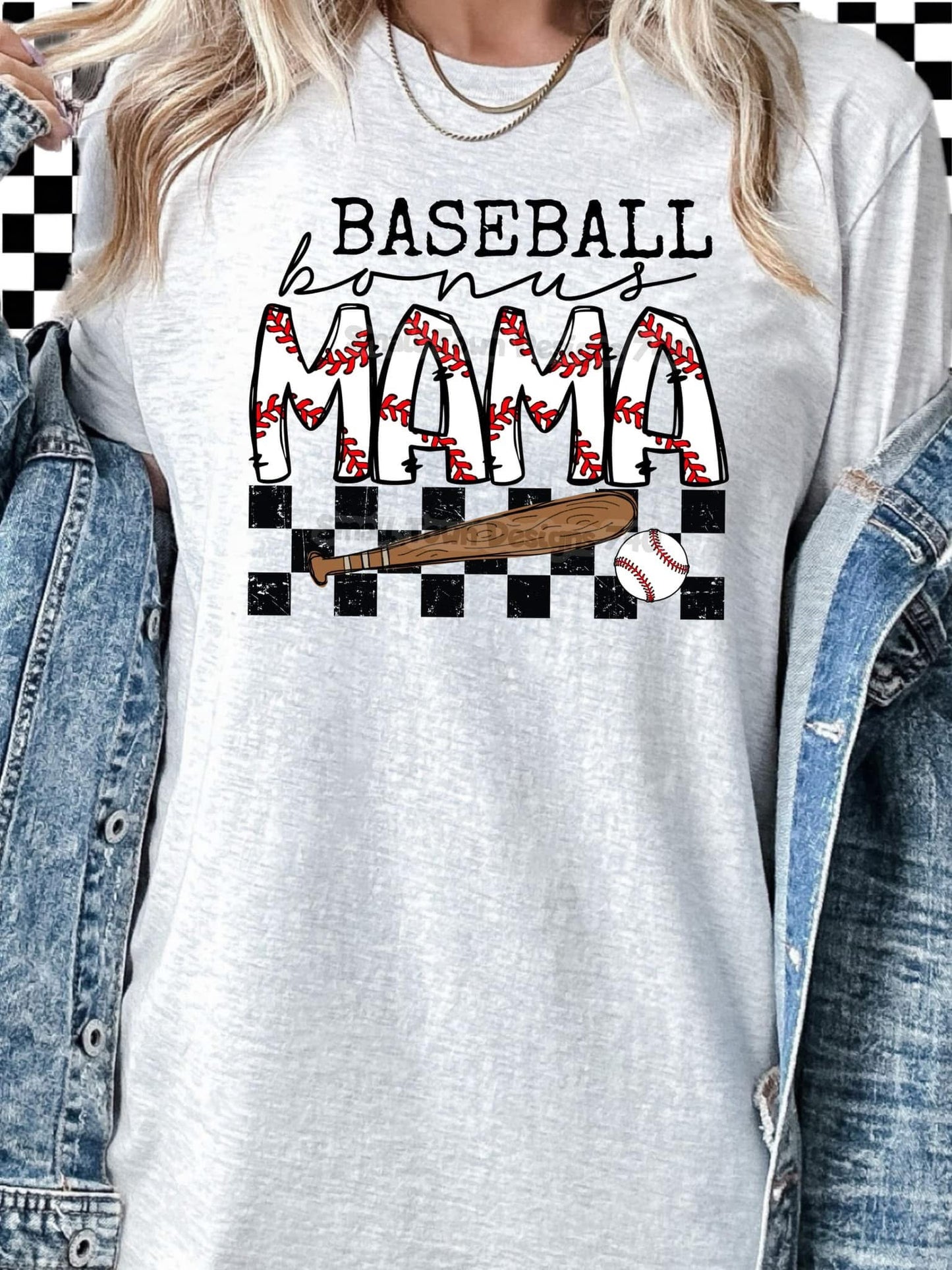 Baseball bonus mama checkered