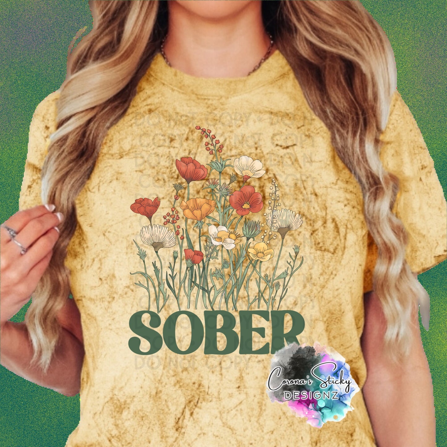 Sober & Strong Recovery Wildflower Tee