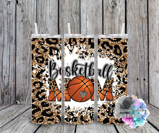 Basketball Mom faux glitter tumbler