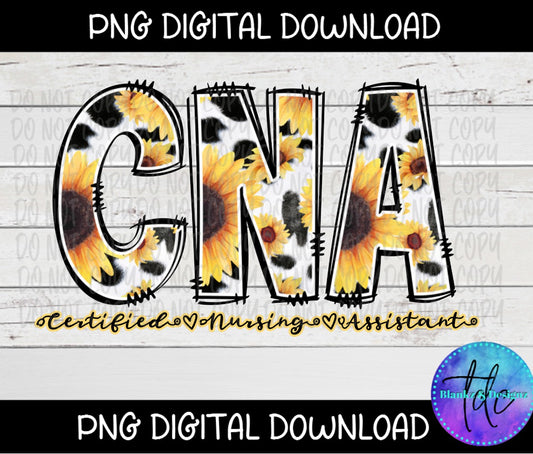 Certified Nursing Assistant Png, CNA Life Png, cow sunflower CNA png, Nurse Clipart, Cna png, Scrub top png, cna sub