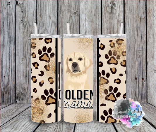 Golden Retriever mama tumbler