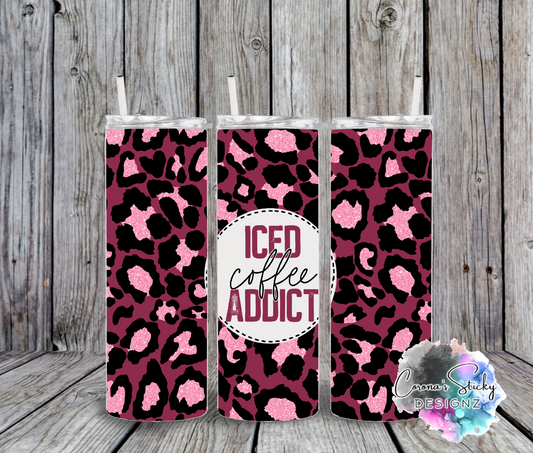 Iced coffee addict customized tumbler