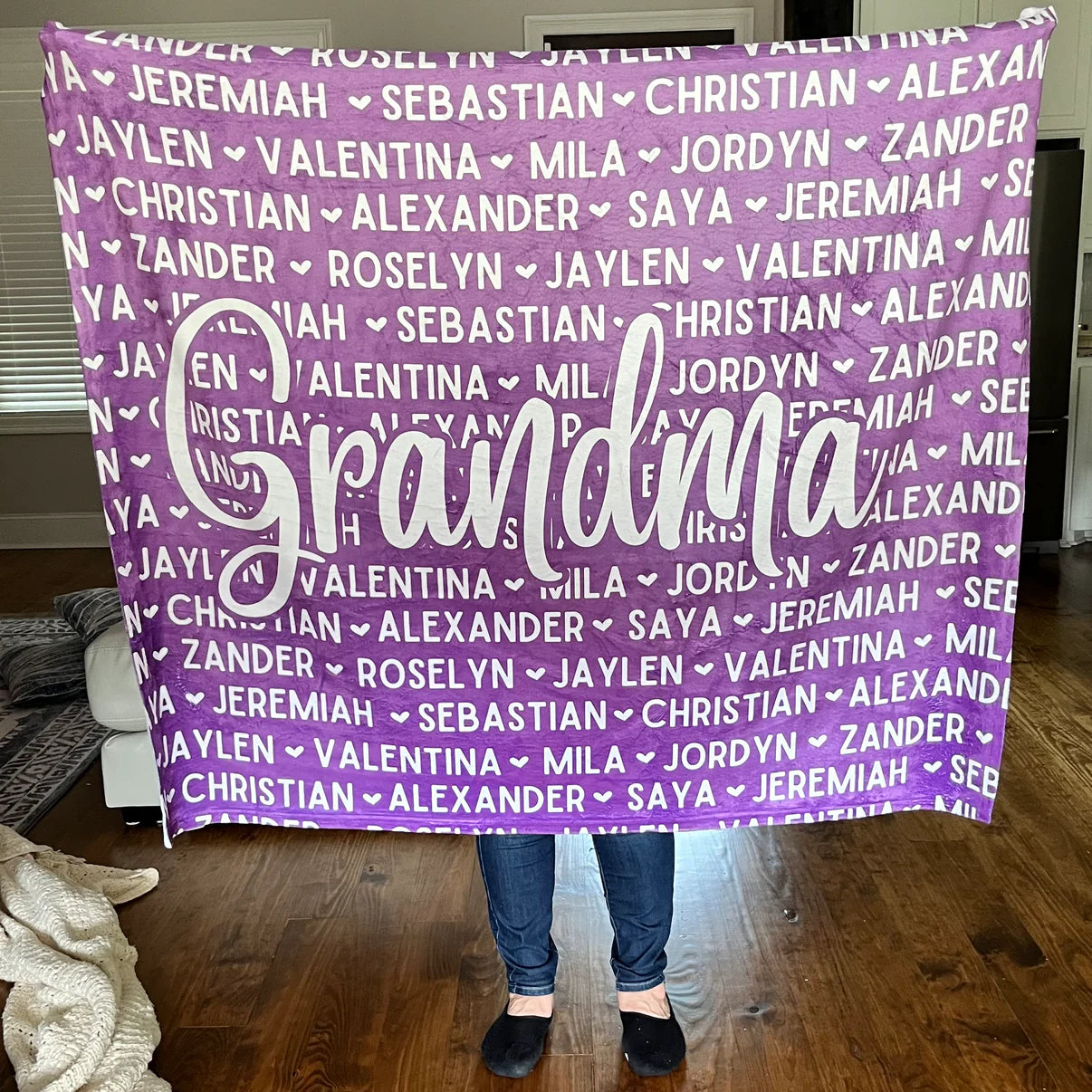 Custom name blanket perfect gift for Mother's Day Mom Grandma Mimi Auntie Sister Mother-in-law gift baby shower blanket with names