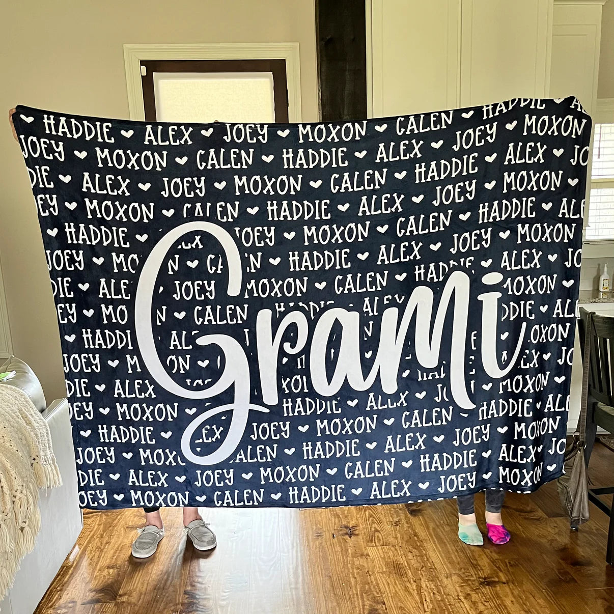 Custom name blanket perfect gift for Mother's Day Mom Grandma Mimi Auntie Sister Mother-in-law gift baby shower blanket with names