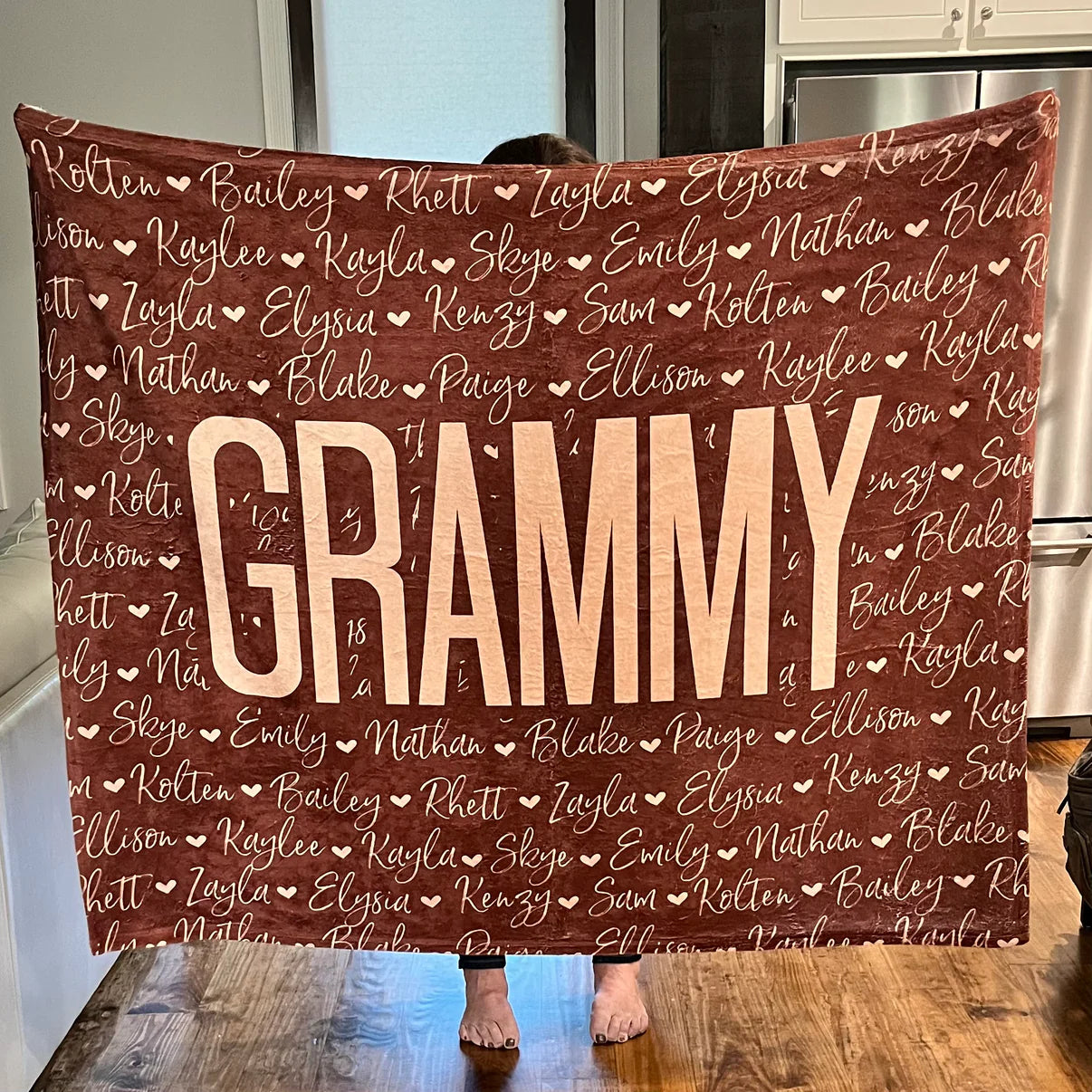 Custom name blanket perfect gift for Mother's Day Mom Grandma Mimi Auntie Sister Mother-in-law gift baby shower blanket with names