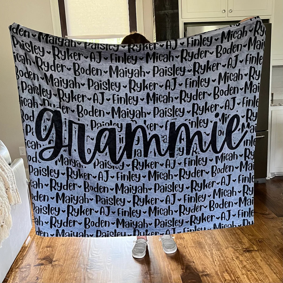 Custom name blanket perfect gift for Mother's Day Mom Grandma Mimi Auntie Sister Mother-in-law gift baby shower blanket with names