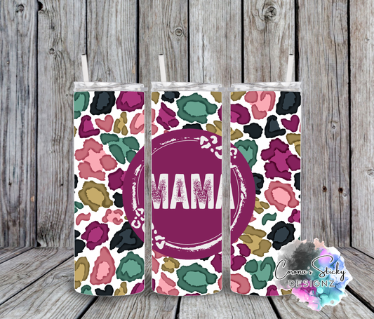 Mama leopard colorful tumbler