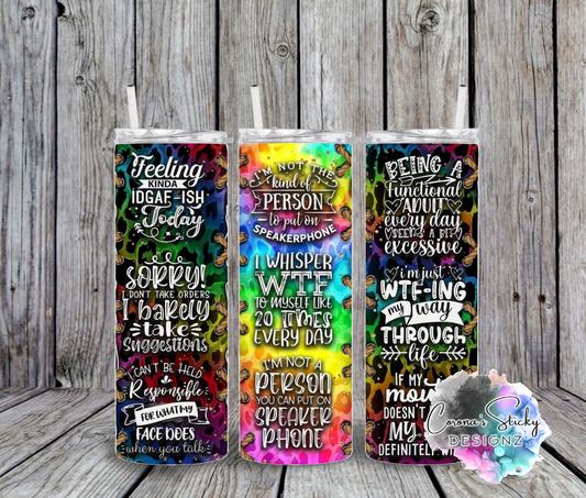 I'm not the type of person you can put on speaker phone funny sarcasm customized tumbler (Copy)