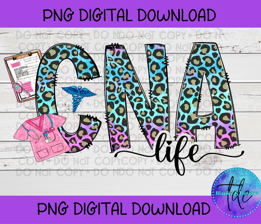 Certified Nursing Assistant Png, CNA Life Png, leopard CNA png, Nurse Clipart, Cna png, Scrub top png, cna sub