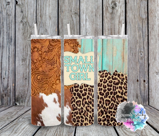 Small town girl customized tumbler