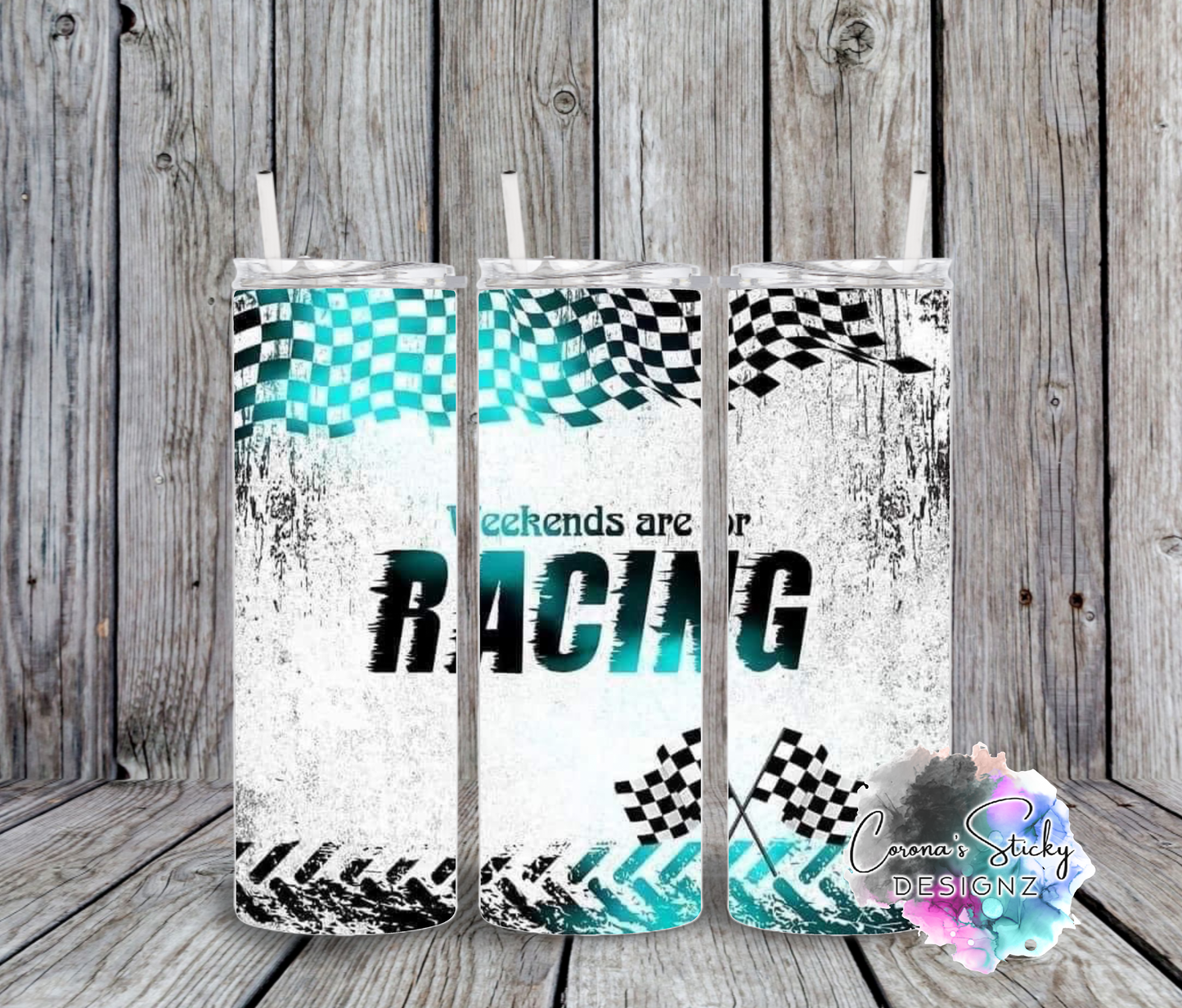 Weekends are for racing customized tumbler